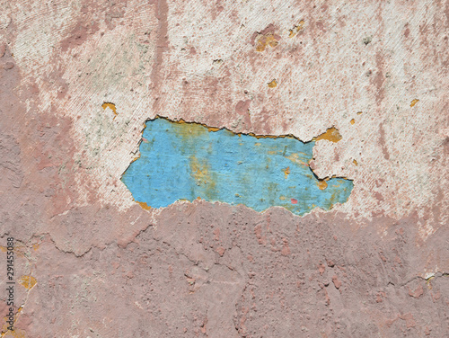 old wall with peeling paint