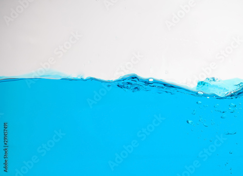 Water Splash or water wave with bubbles of air on the background. simple website banner