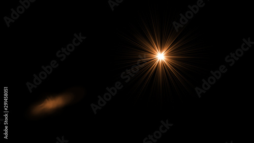 Wallpaper Mural Lens Flare light over Black Background. Easy to add overlay or screen filter over Photos. Torontodigital.ca