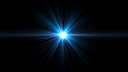 Lens Flare light over Black Background. Easy to add overlay or screen filter over Photos.