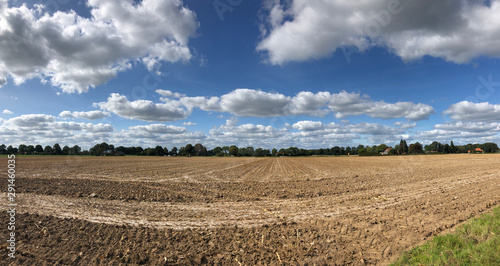 Panoramic scenery from farm land