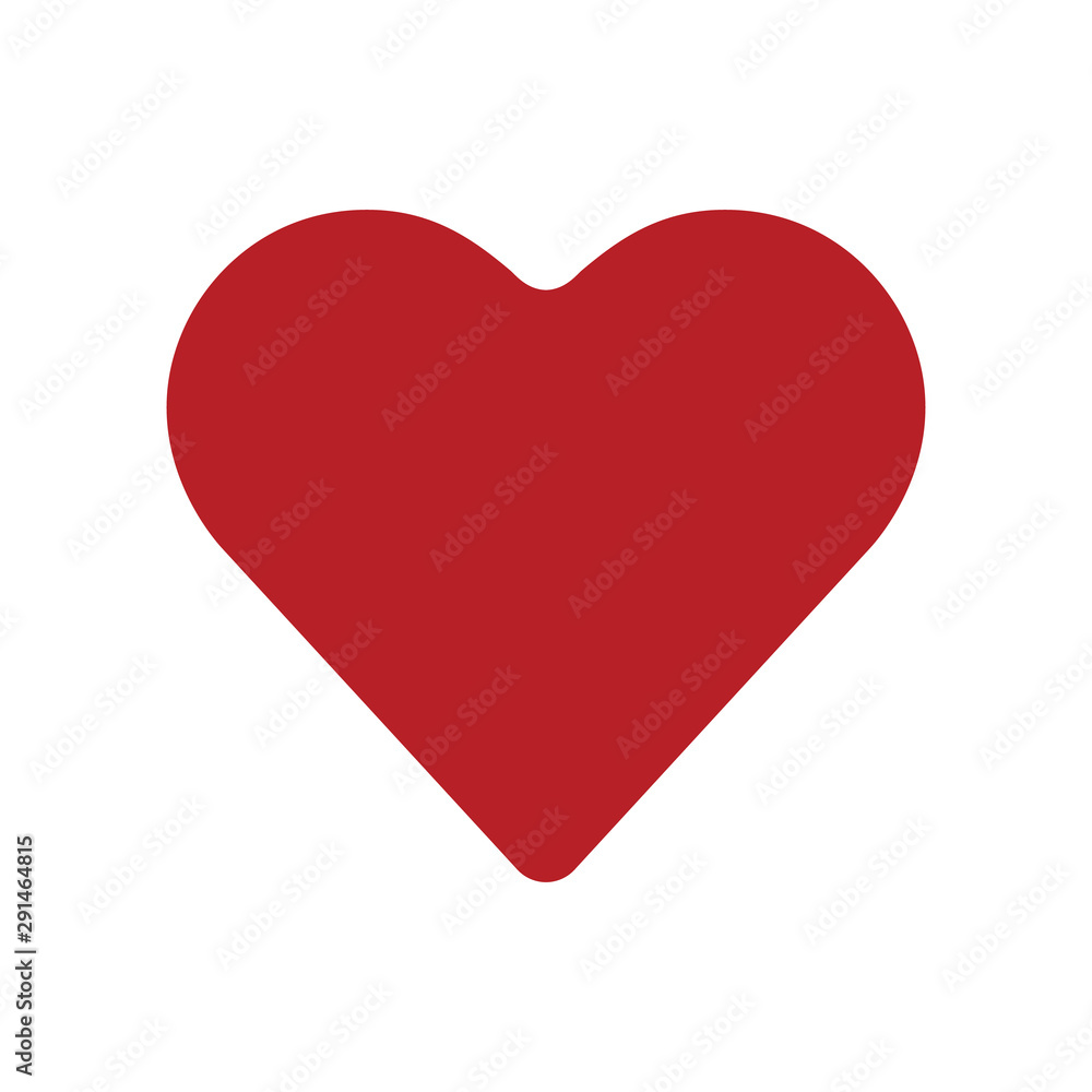 Red heart, icon. Abstract concept. Vector illustration on white background.