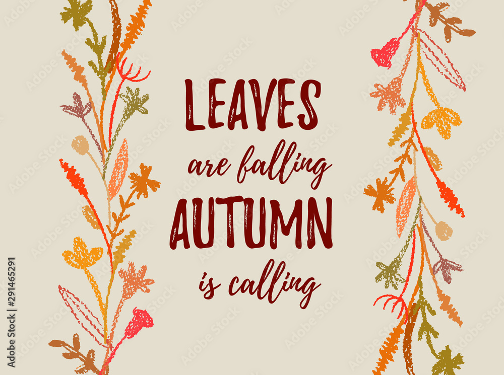 Autumn leaves quote banner Autumn leaves quote banner