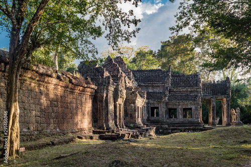 East entrance of Preah Khan temple in Siem Reap, Cambodia photo