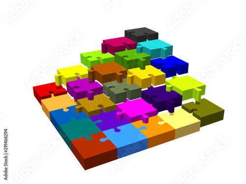 Pedestal of puzzle. Isolate...