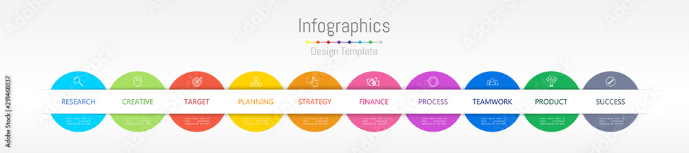 Infographic design elements for your business data with 10 options, parts, steps, timelines or processes. Vector Illustration. Infographic design elements for your business data with 10 options, parts, steps, timelines or processes. Vector Illustration.