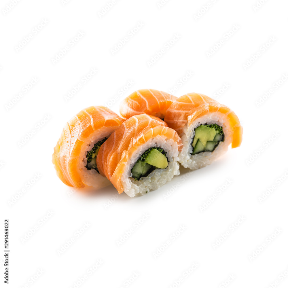 Sushi california roll isolated on white background Sushi california roll isolated on white background