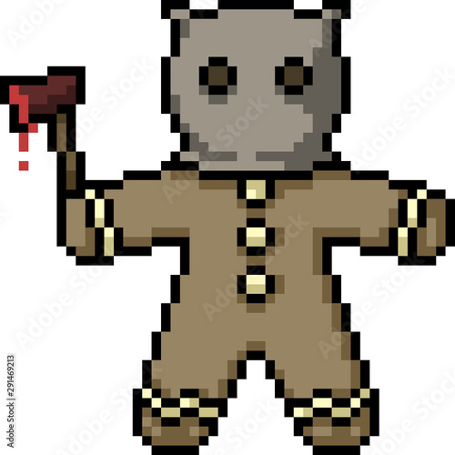 vector pixel art cookie murderer