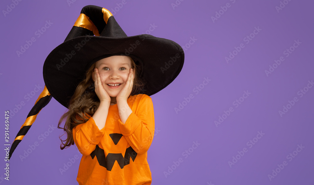 little witch on purple background little witch on purple background