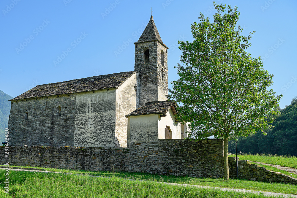 Kirche San Pietro, Motto-Blenio, Tessin, Schweiz