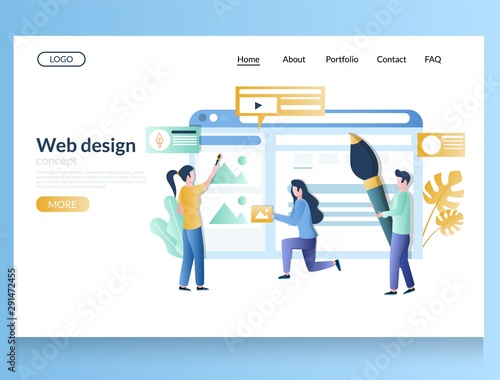 Web design vector website landing page template