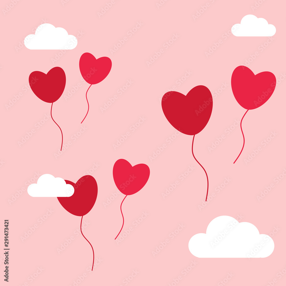 Valentines day card, love beautifil vector illustration
