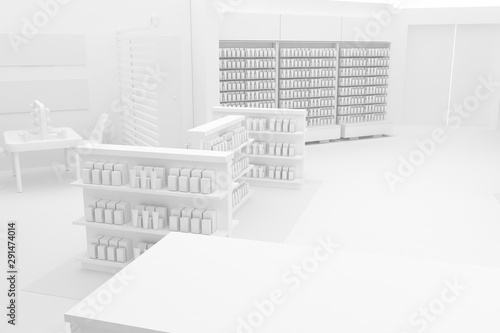 Obraz na plátně 3D Illustration Rendering