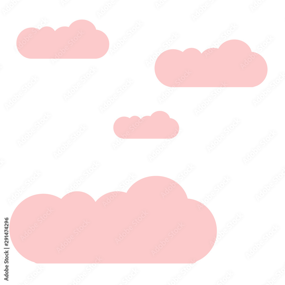 Sky background clouds, nature design vector illustration