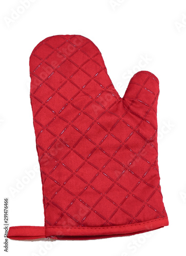 red cooking glove used for heat protection