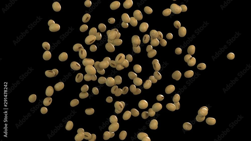 3D animation of a soybean flow with alpha layer