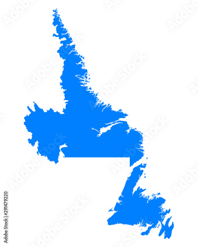 Karte von Newfoundland and Labrador