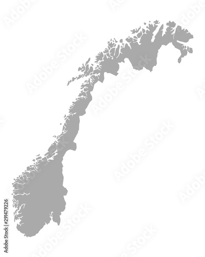 Karte von Norwegen photo