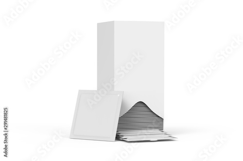 Foto White blank tea dispenser box mock up template on isolated white background, rea