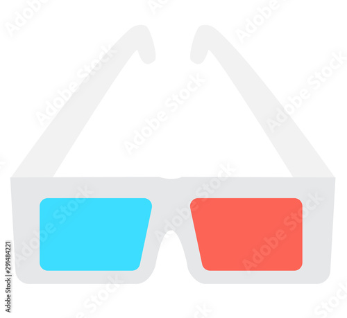 3d glasses icon on white background. flat style. 3d glasses icon for your web site design, logo, app, UI. glasses for cinema symbol. cinema movie glasses sign.