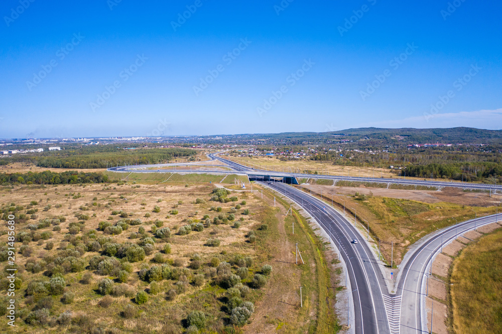 The road to a detour of the city of Khabarovsk. 2019 year. The road to a detour of the city of Khabarovsk. 2019 year.