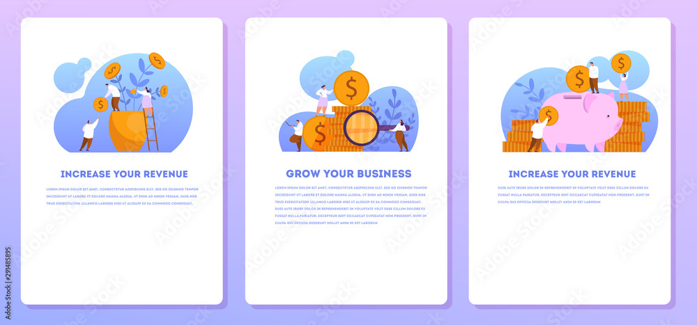 Increase revenue set. Idea of capital growth and finance Increase revenue set. Idea of capital growth and finance