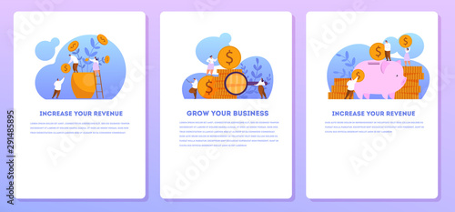 Increase revenue set. Idea of capital growth and finance
