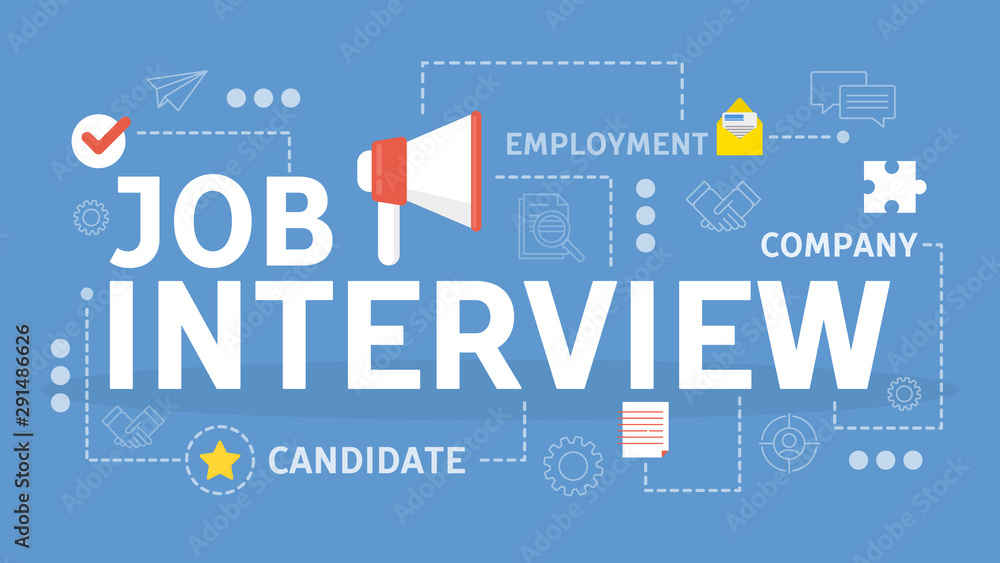 Employment and job interview concept. Idea of recruitment Employment and job interview concept. Idea of recruitment