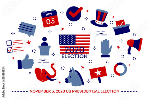 Fotografie, Obraz 2020 presidential election in the USA. Idea of political