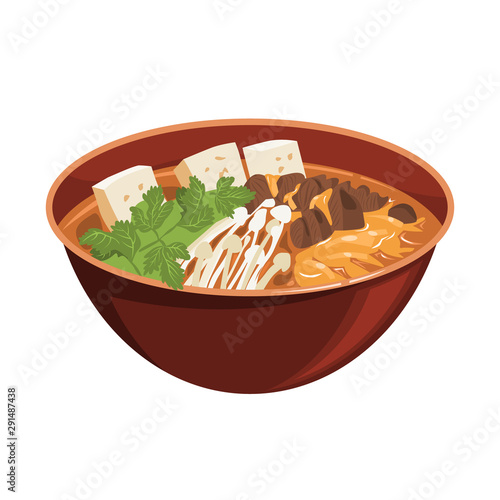 Spicy tofu, traditional asian cuisine