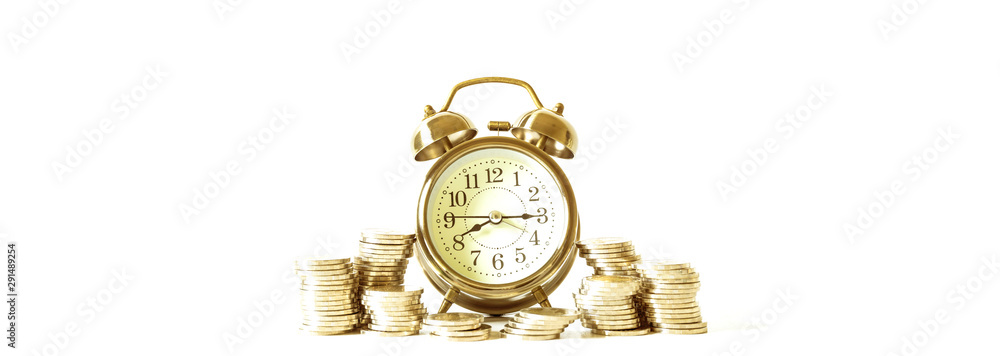 Coins stacked on each other in different positions. Saving money and finance business concept. Business finance and save money for prepare in the future. Time is money concept. Coins stacked on each other in different positions. Saving money and finance business concept. Business finance and save money for prepare in the future. Time is money concept.