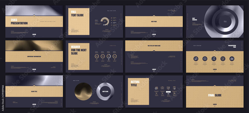 Obraz premium Presentation template design