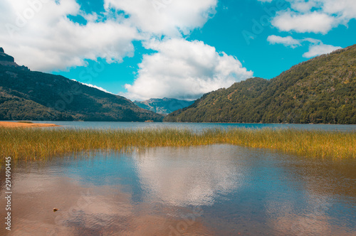 Fototapeta Naklejka Na Ścianę i Meble -  Falkner Lake located in the Nahuel Huapi National Park, province of Neuquen, Argentina