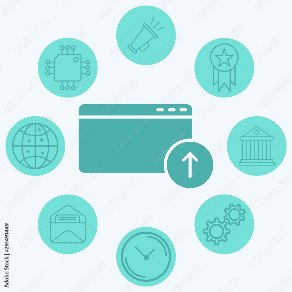 Fototapeta premium Browser vector icon sign symbol