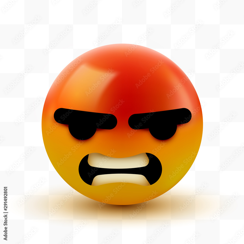 Angry, mad emoji, emoticon. Social media smiley. Angry, mad emoji, emoticon. Social media smiley.