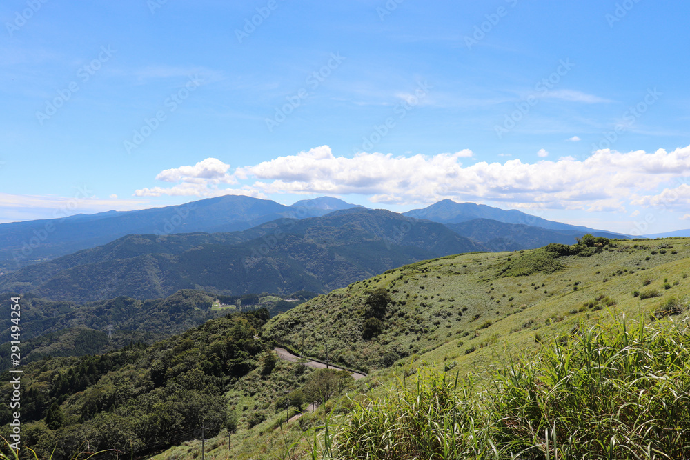 Fototapeta premium 大野山山頂からの風景（神奈川県山北町）,The view from Oonoyama(Yamakita Town,Kanagawa Pref,Japan)
