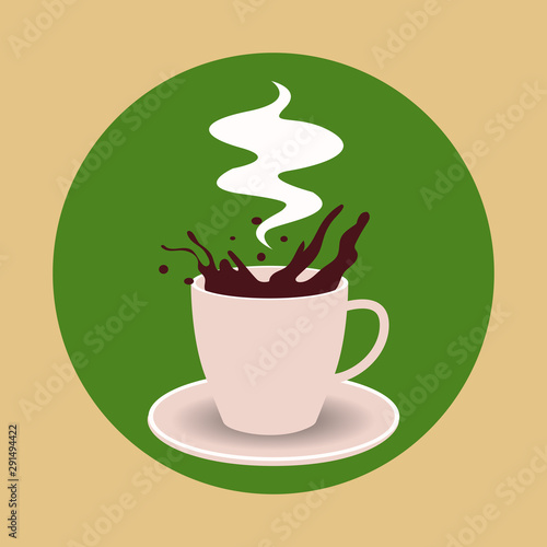 Coffee excellent drink always. Cool design. Colorful illustration