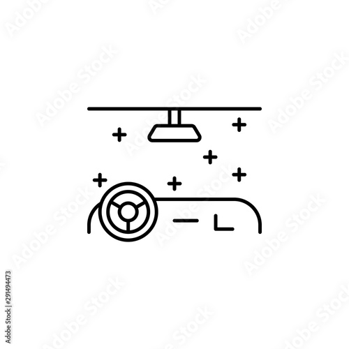 Interior car carwash icon. Element of car wash thin line icon