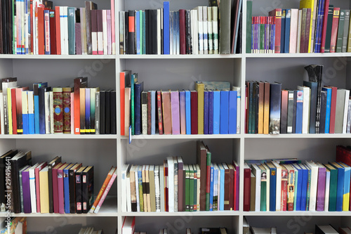Many books on shelves in mo...