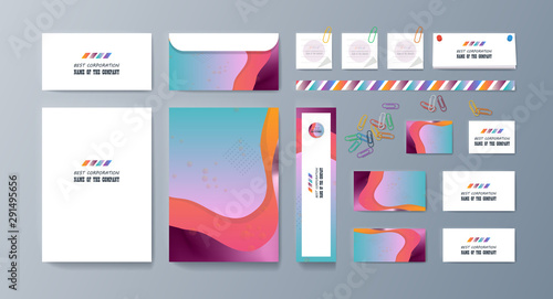 Set of brochures for marketing the promotion goods and services on market