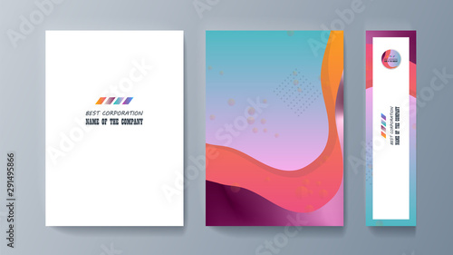 Set of brochures for marketing the promotion goods and services on market