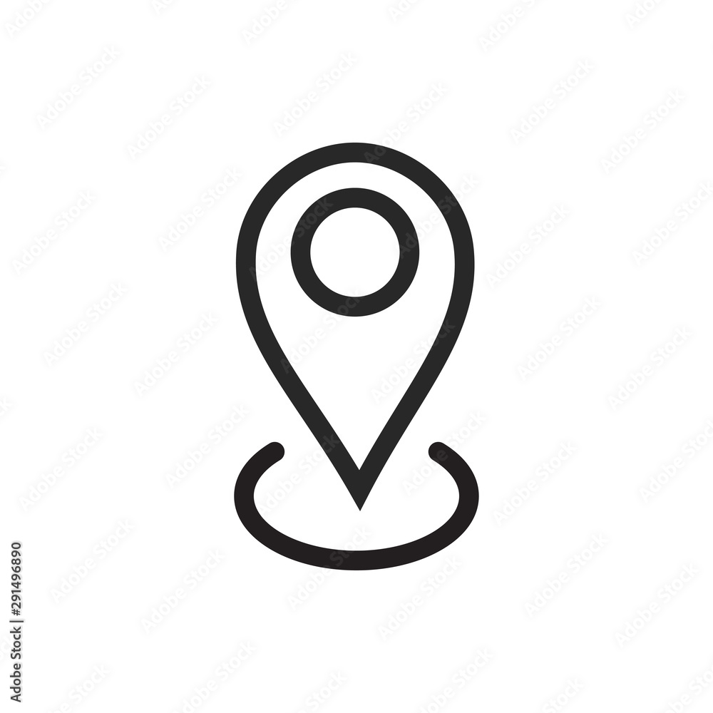 Pin Location Mark Sign Icon Vector Illustration Pin Location Mark Sign Icon Vector Illustration