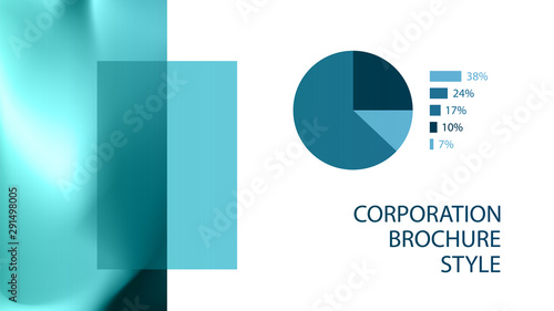 Brochure cover infographics used in marketing and advertising