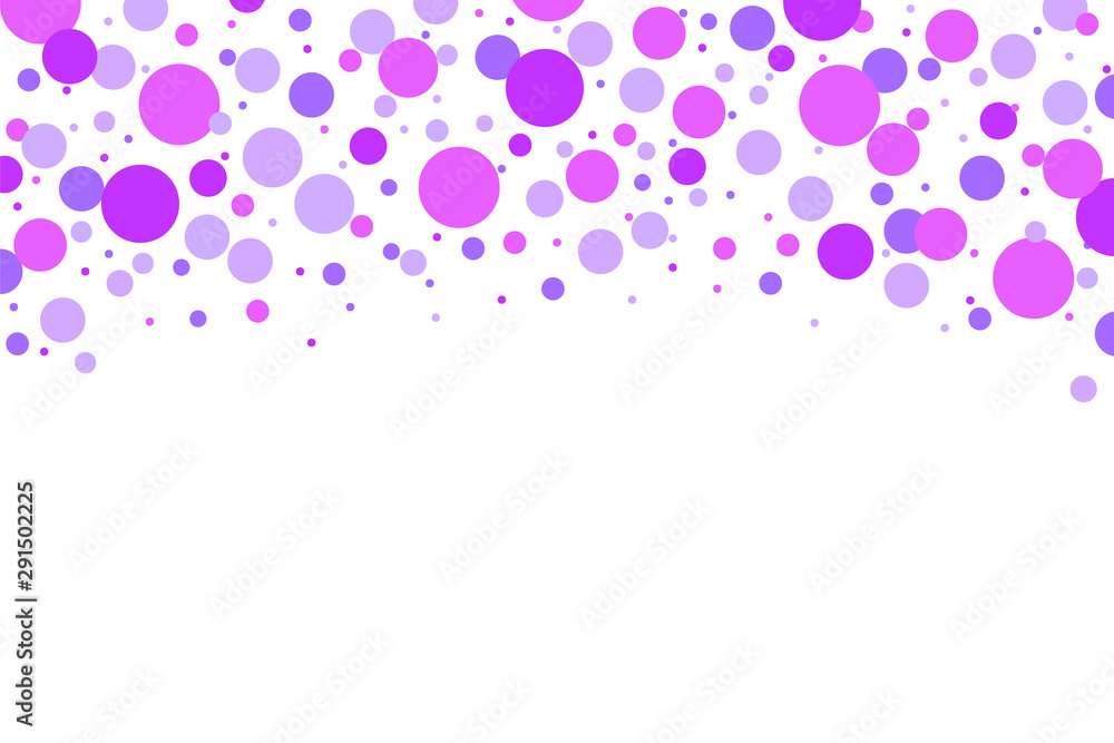 Dotted background with circles, dots different size, scale.