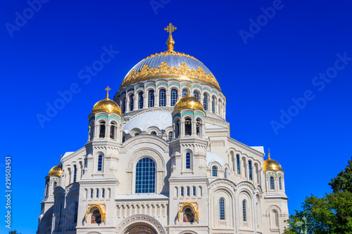 Orthodox naval cathedral of St. Nicholas in Kronstadt, Russia