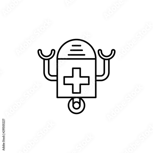 Medical technology, bot icon. Element of medical technology thin line icon