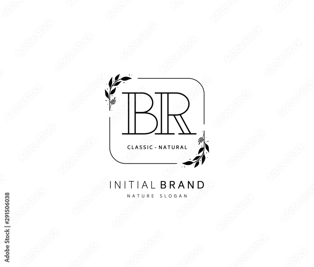 B R BR Beauty vector initial logo, handwriting logo of initial signature, wedding, fashion, jewerly, boutique, floral and botanical with creative template for any company or business. B R BR Beauty vector initial logo, handwriting logo of initial signature, wedding, fashion, jewerly, boutique, floral and botanical with creative template for any company or business.