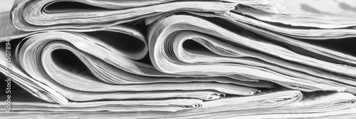 News printed editions of the newspaper on the desktop