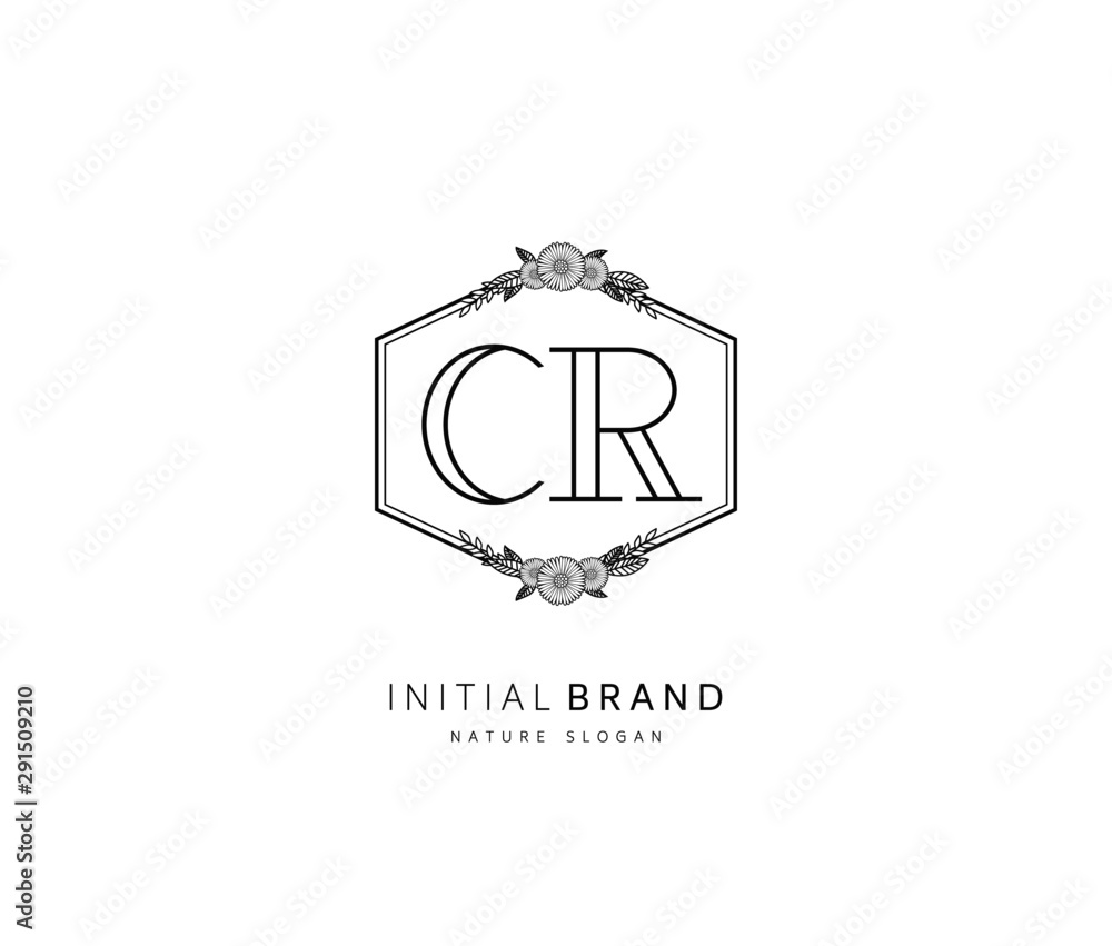C R CR Beauty vector initial logo, handwriting logo of initial signature, wedding, fashion, jewerly, boutique, floral and botanical with creative template for any company or business. C R CR Beauty vector initial logo, handwriting logo of initial signature, wedding, fashion, jewerly, boutique, floral and botanical with creative template for any company or business.