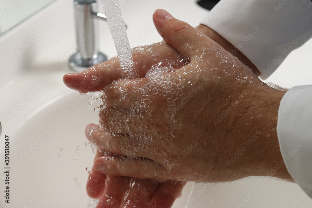 Fototapeta premium Washing Hands. Cleaning Hands. Hygiene